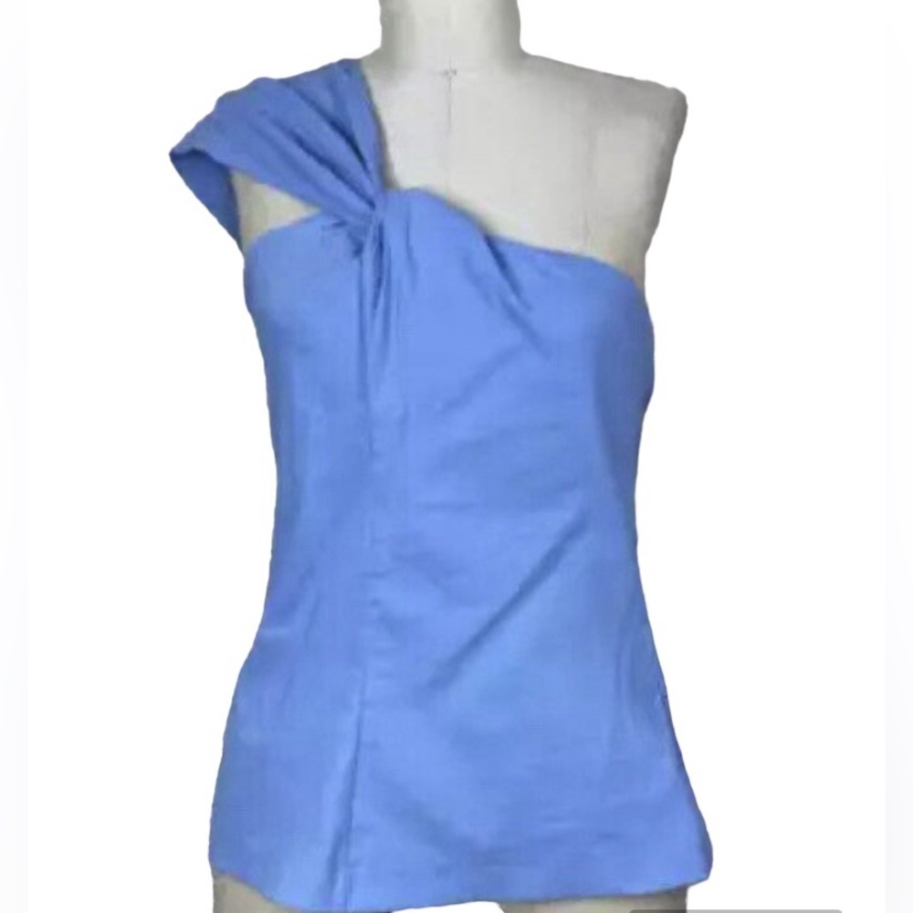 Zara Blue Asymmetric Top with a Knot